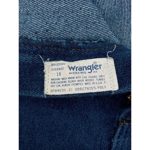 Vintage Wrangler Women's Denim Jeans Horse Size 18 Misses Mom High Waist Rise - Picture 5 of 8